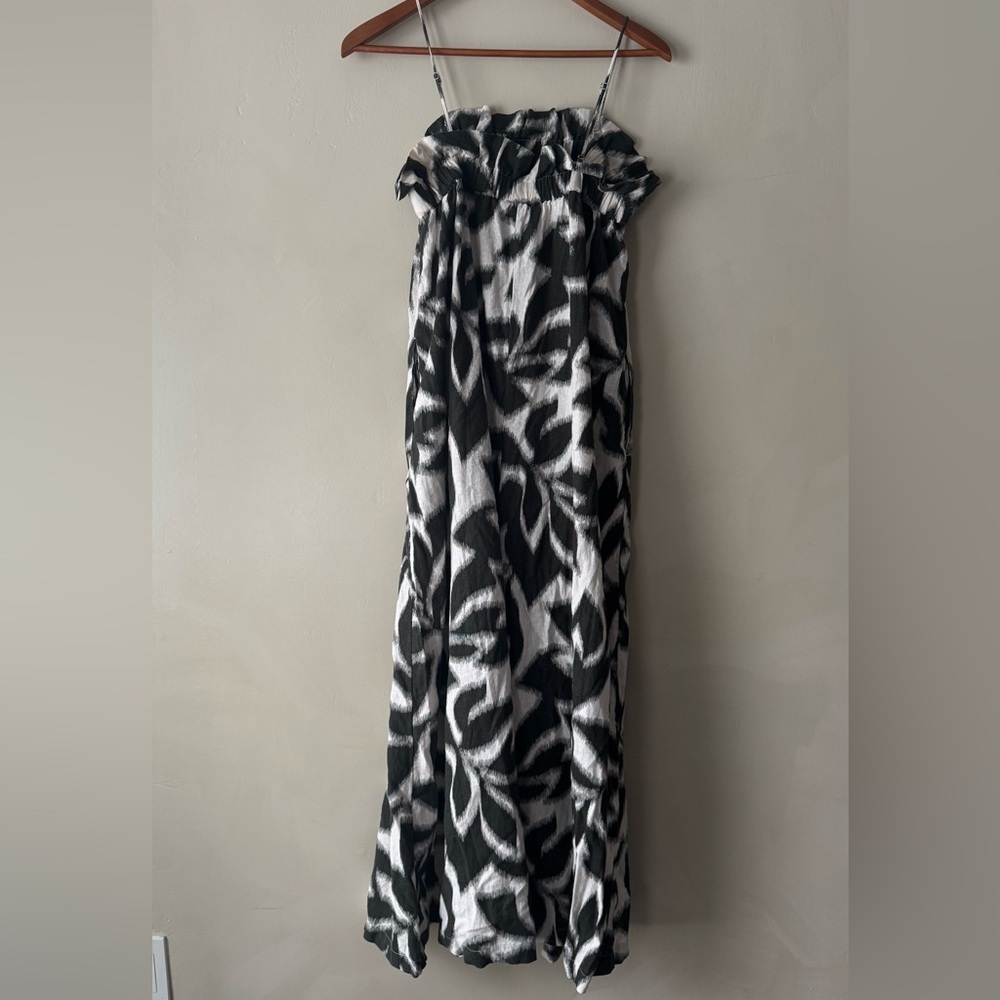 Banana Republic Stone Washed Green Linen Blend Wide Leg Jumpsuit Women’s Size S - Picture 2 of 4